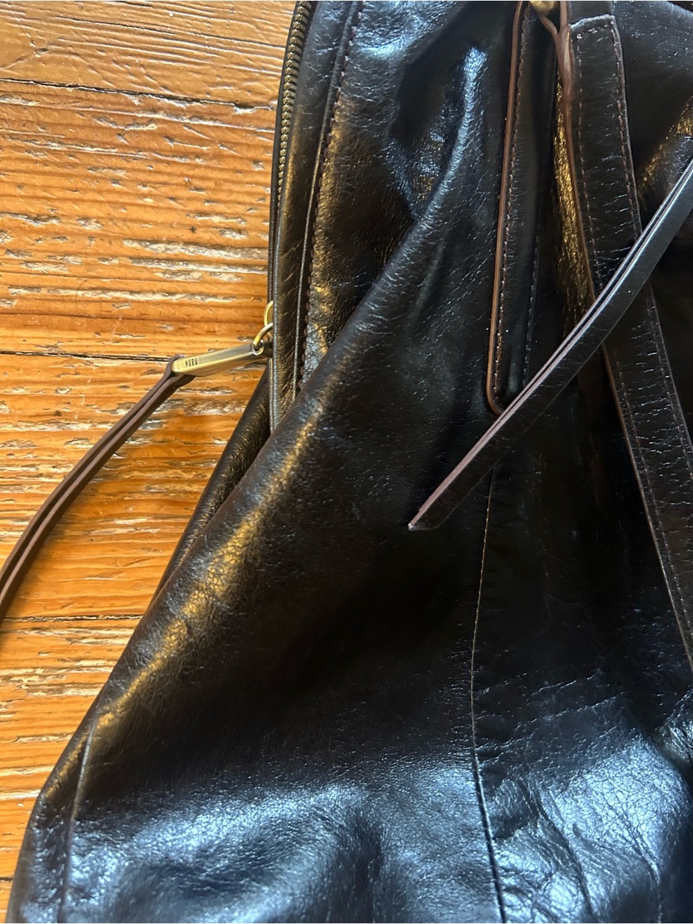 HOBO Black Leather Shoulder Bag - Women's Tote - Picture 2 of 16